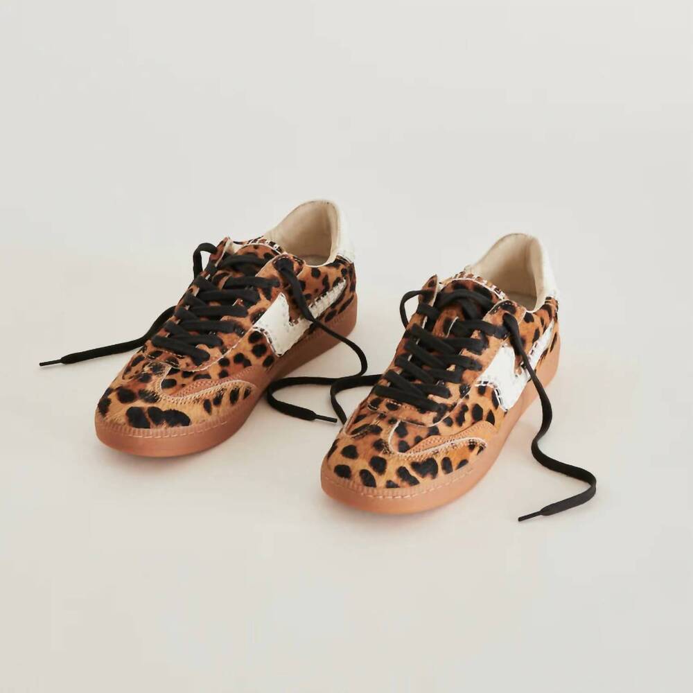 NEW DOLCE VITA women's notice stitch sneaker in dark leopard - Picture 3 of 5